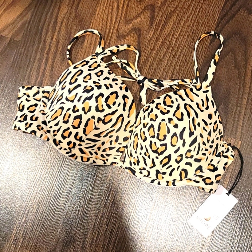 Womens Leopard Swim top
